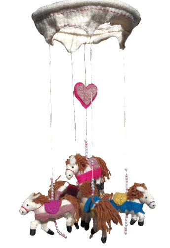 Horse Mobile for baby, Nursery